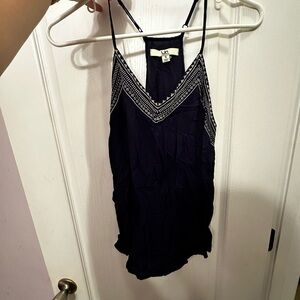 Navy Aztec detail tank top
